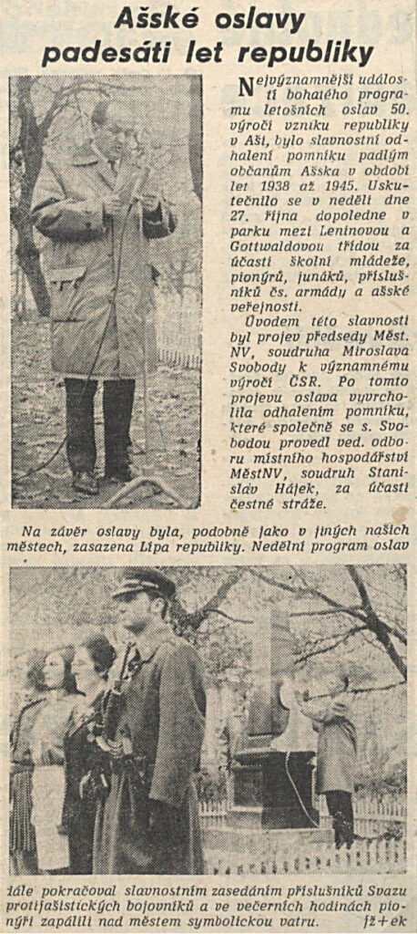 Článek o slavnosti v podnikovém časopisu Stávek n. p. Tosta /Muzeum Aš