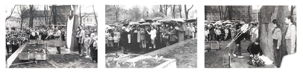 Odhalení pomníku americké armádě, 19. dubna 1990 /Muzeum Aš