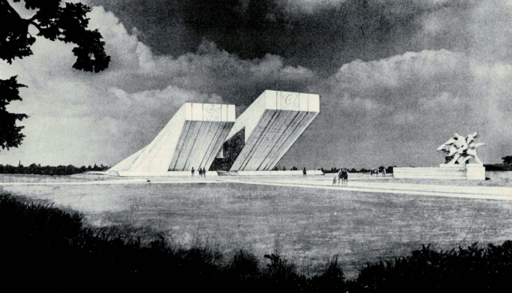 Model památníku ostravské operace v Hrabyni se sousoším Bratrství v boji /Výtvarná kultura, časopis Svazu českých výtvarných umělců 3 (1978)