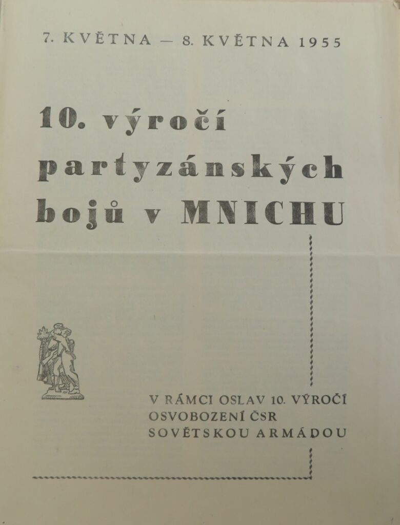 Obálka brožury vydané k jubilejním oslavám osvobození v roce 1955 /Obecní úřad Mnich