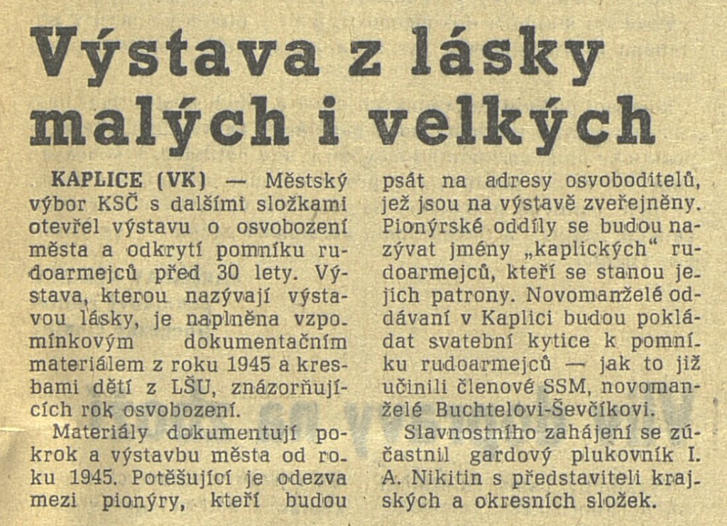 Jihočeská pravda, orgán KSČ v Českých Budějovicích 12. 11. 1975