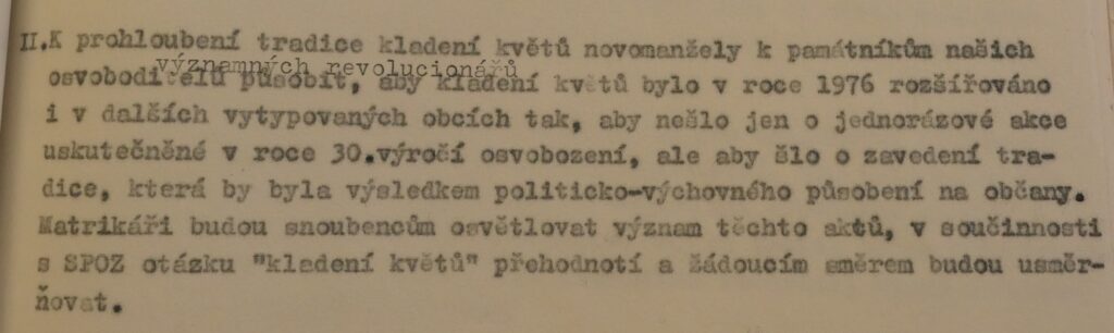 Úkoly odboru vnitřních věcí Krajského národního výboru v Ostravě v roce 1976 /Zemský archiv Opava