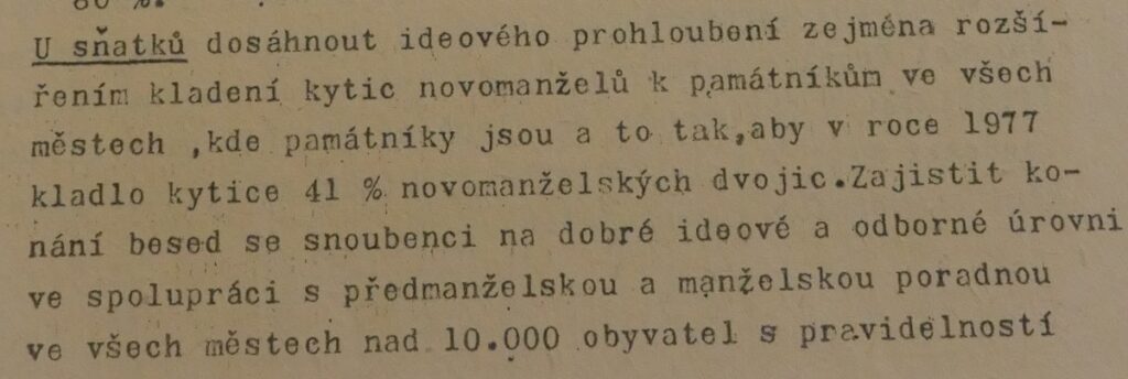 Hlavní úkoly okresního Sboru pro občanské záležitosti v Novém Jičíně pro rok 1977 /Zemský archiv Opava 