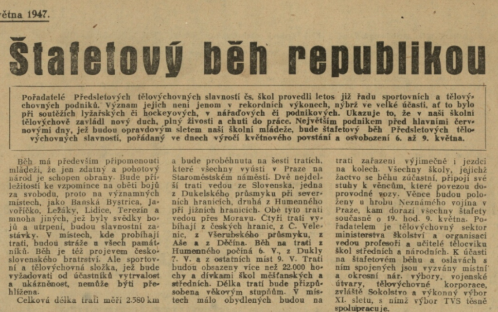 Pravda, deník Komunistické strany Československa 7. 5. 1947  