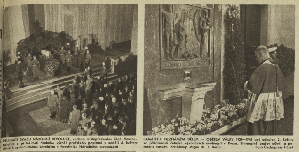 Připomínka válečných obětí v květnu 1947 /Svět v obrazech 10. 5. 1947