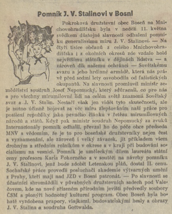 Cesta míru, týdeník KV KSČ v Liberci 7. 5. 1952
