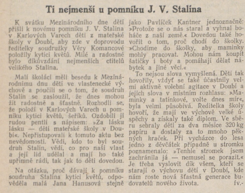 Stráž míru, týdeník KV KSČ Karlovy Vary, 11. 5. 1954