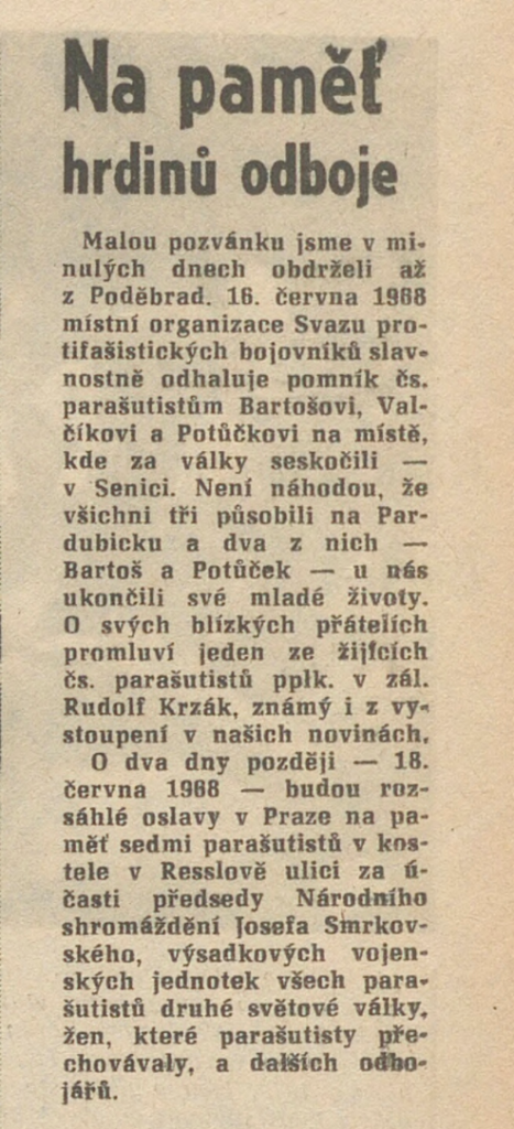 Zář, orgán OV KSČ a ONV v Pardubicích 26. 4. 1968