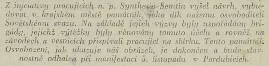 Zář, list KSČ Pardubického kraje 5. 11. 1957